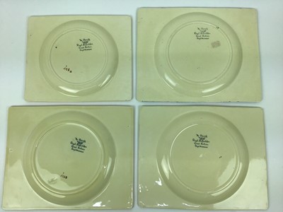 Lot 27 - Collection of Clarice Cliff Royal Staffordshire The Biarritz rectangular plates, decorated in various patterns
