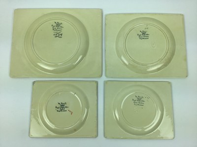 Lot 27 - Collection of Clarice Cliff Royal Staffordshire The Biarritz rectangular plates, decorated in various patterns