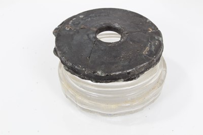 Lot 258 - Good 19th century grand tour serpentine marble inkwell