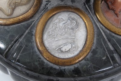Lot 258 - Good 19th century grand tour serpentine marble inkwell