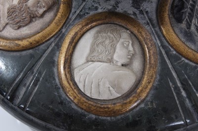 Lot 258 - Good 19th century grand tour serpentine marble inkwell