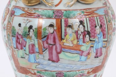 Lot 116 - 19th century Chinese Canton vase converted to a lamp