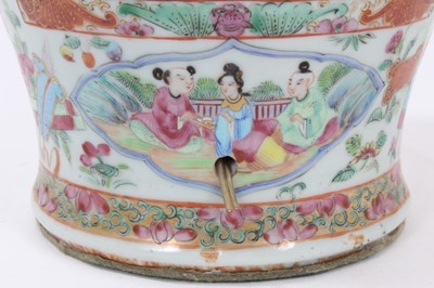 Lot 116 - 19th century Chinese Canton vase converted to a lamp
