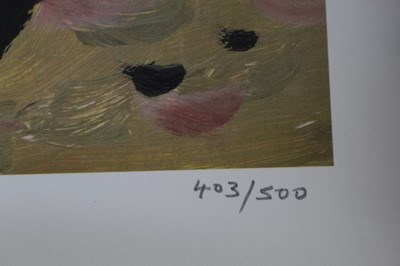 Lot 565 - *Mary Fedden signed limited edition print 'Cat on a Cornish Beach', 1991, 403 / 500