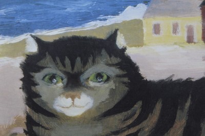 Lot 565 - *Mary Fedden signed limited edition print 'Cat on a Cornish Beach', 1991, 403 / 500