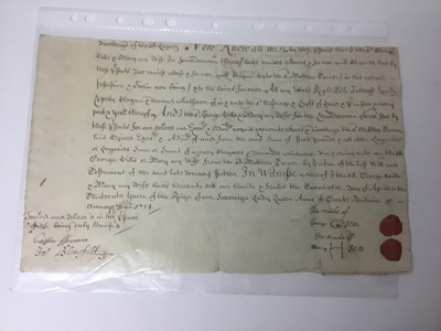 Lot 1130 - Collection of 17th / 18th century indentures