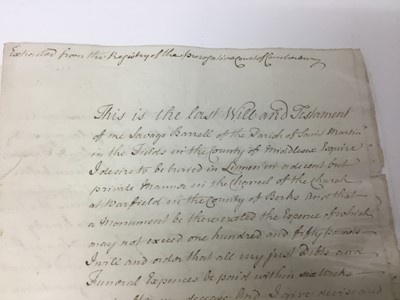 Lot 1130 - Collection of 17th / 18th century indentures