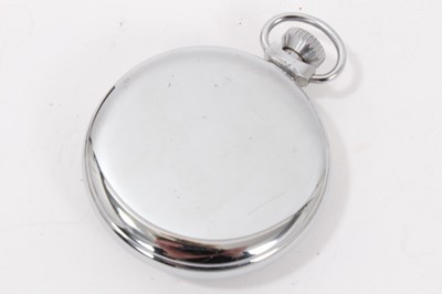 Lot 58 - 1950s Ingersoll Dan Dare in space pocket watch and three 1950s Ingersoll Jeff Arnold pocket watches (4)
