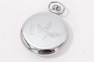 Lot 58 - 1950s Ingersoll Dan Dare in space pocket watch and three 1950s Ingersoll Jeff Arnold pocket watches (4)