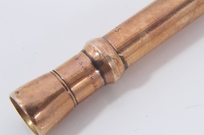 Lot 132 - Two Sampson Mordan & Co. 9ct gold propelling pencils