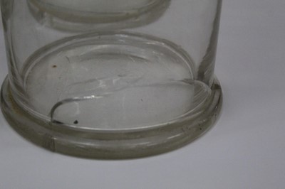 Lot 52 - Set of six late 19th / early 20th century confectionery jars and covers, two damaged