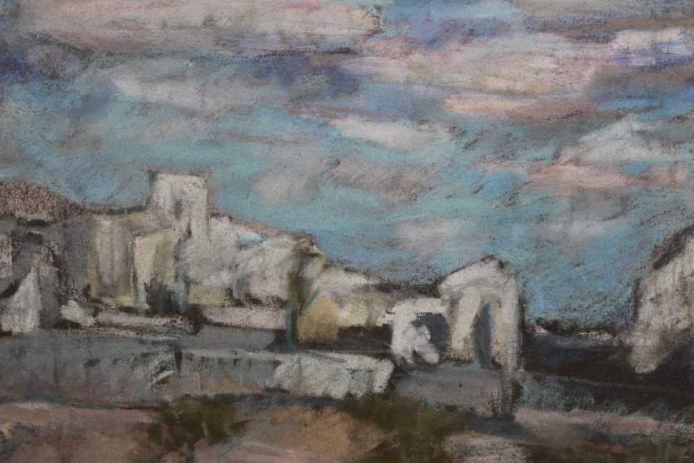 Lot 1074 - *Peggy Somerville pastel - The Camargue