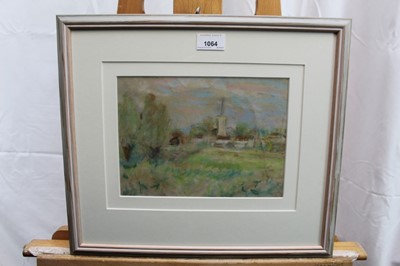 Lot 1064 - *Peggy Somerville pastel, church