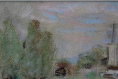 Lot 1064 - *Peggy Somerville pastel, church