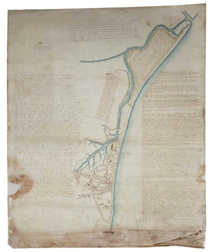 Lot 744 - Of local interest: Rare and possibly unique hand drawn map of Dunwich