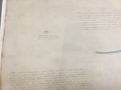 Lot 744 - Of local interest: Rare and possibly unique hand drawn map of Dunwich
