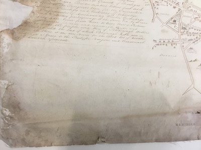 Lot 744 - Of local interest: Rare and possibly unique hand drawn map of Dunwich