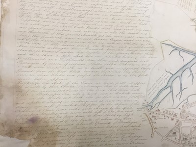 Lot 744 - Of local interest: Rare and possibly unique hand drawn map of Dunwich