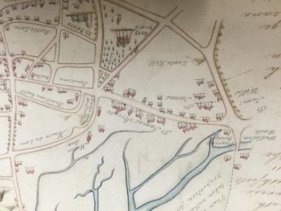 Lot 744 - Of local interest: Rare and possibly unique hand drawn map of Dunwich