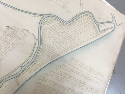 Lot 744 - Of local interest: Rare and possibly unique hand drawn map of Dunwich