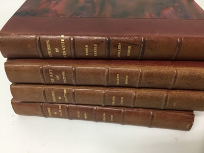 Lot 782 - Sir Arthur Quiller Couch, Studies in Literature, 3 vol., 1920 third edition, signed by the author 'yours faithfully Arthur Quiller Couch, Cambridge Feb 21, 1924, together with Studies in Literature...