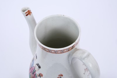 Lot 54 - Fine Lowestoft coffee pot and cover