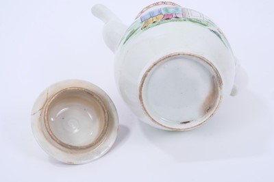 Lot 54 - Fine Lowestoft coffee pot and cover
