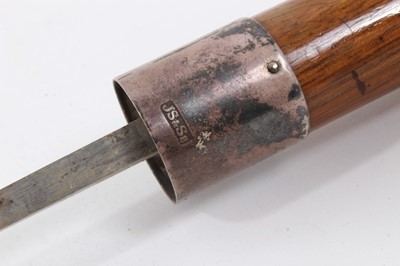 Lot 807 - Edwardian sword stick with rectangular tapered blade and two 1930s umbrellas (3)