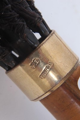 Lot 807 - Edwardian sword stick with rectangular tapered blade and two 1930s umbrellas (3)