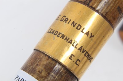 Lot 807 - Edwardian sword stick with rectangular tapered blade and two 1930s umbrellas (3)