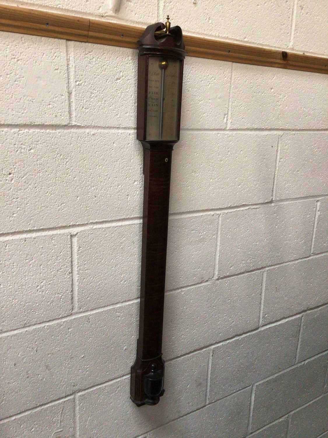 Lot 626 - Blatt of Brighton mahogany stick barometer