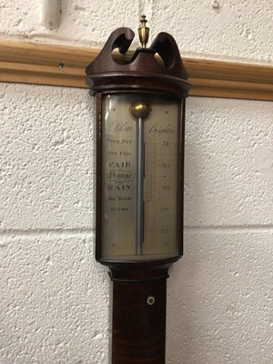 Lot 626 - Blatt of Brighton mahogany stick barometer