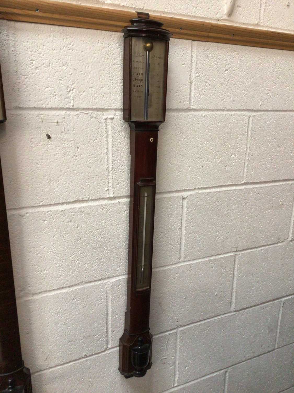 Lot 629 - Blatt of Brighton mahogany stick barometer