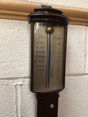 Lot 629 - Blatt of Brighton mahogany stick barometer