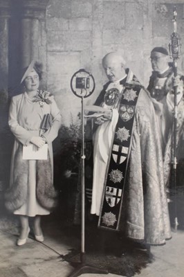 Lot 27 - The Rt.Reverend Bertram Pollock KCVO, DD- The Bishop of Norwich and former Headmaster of Wellington College, collection of Royal correspondence and ephemera including a letter from Sir Deighton Pro...