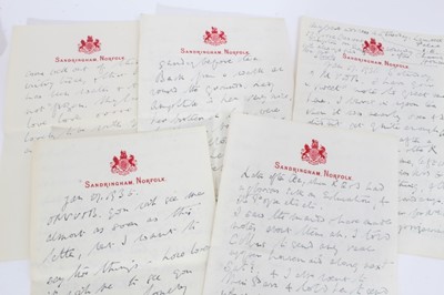 Lot 27 - The Rt.Reverend Bertram Pollock KCVO, DD- The Bishop of Norwich and former Headmaster of Wellington College, collection of Royal correspondence and ephemera including a letter from Sir Deighton Pro...