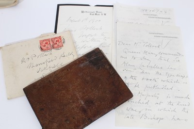 Lot 27 - The Rt.Reverend Bertram Pollock KCVO, DD- The Bishop of Norwich and former Headmaster of Wellington College, collection of Royal correspondence and ephemera including a letter from Sir Deighton Pro...