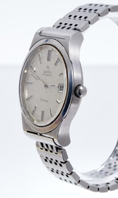 Lot 603 - 1970s Gentlemen's Omega Genève stainless steel wristwatch in box with original guarantee dated 1976