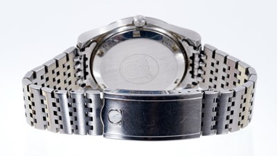 Lot 603 - 1970s Gentlemen's Omega Genève stainless steel wristwatch in box with original guarantee dated 1976