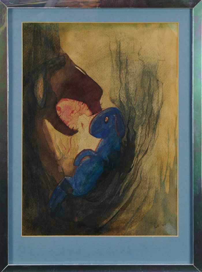 Lot 1072 - Arthur Lett Haines (1894-1978) watercolour, 'Innocence'