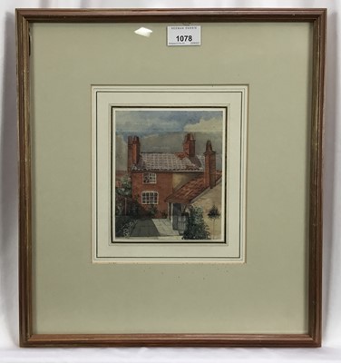 Lot 1078 - Thomas Churchyard (1798-1865) watercolour, a Woodbridge Cottage