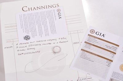 Lot 695 - Diamond solitaire engagement ring