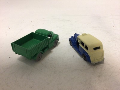 Lot 2043 - Dinky Dublo, VW Delivery Van 071, Royal Mail Van 068, Commer Van 063, Austin Taxi 067, Austin Lorry 064, all boxed (5)