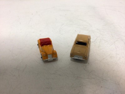 Lot 2044 - Dinky Dublo Morris Pick Up 065, Ford Prefect 061, Massey Harris Ferguson Tractor 069, Singer Roadster 062, Lansing Bagnall Tractor and Trailer 076, all boxed