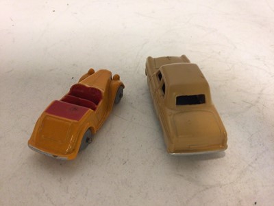 Lot 2044 - Dinky Dublo Morris Pick Up 065, Ford Prefect 061, Massey Harris Ferguson Tractor 069, Singer Roadster 062, Lansing Bagnall Tractor and Trailer 076, all boxed