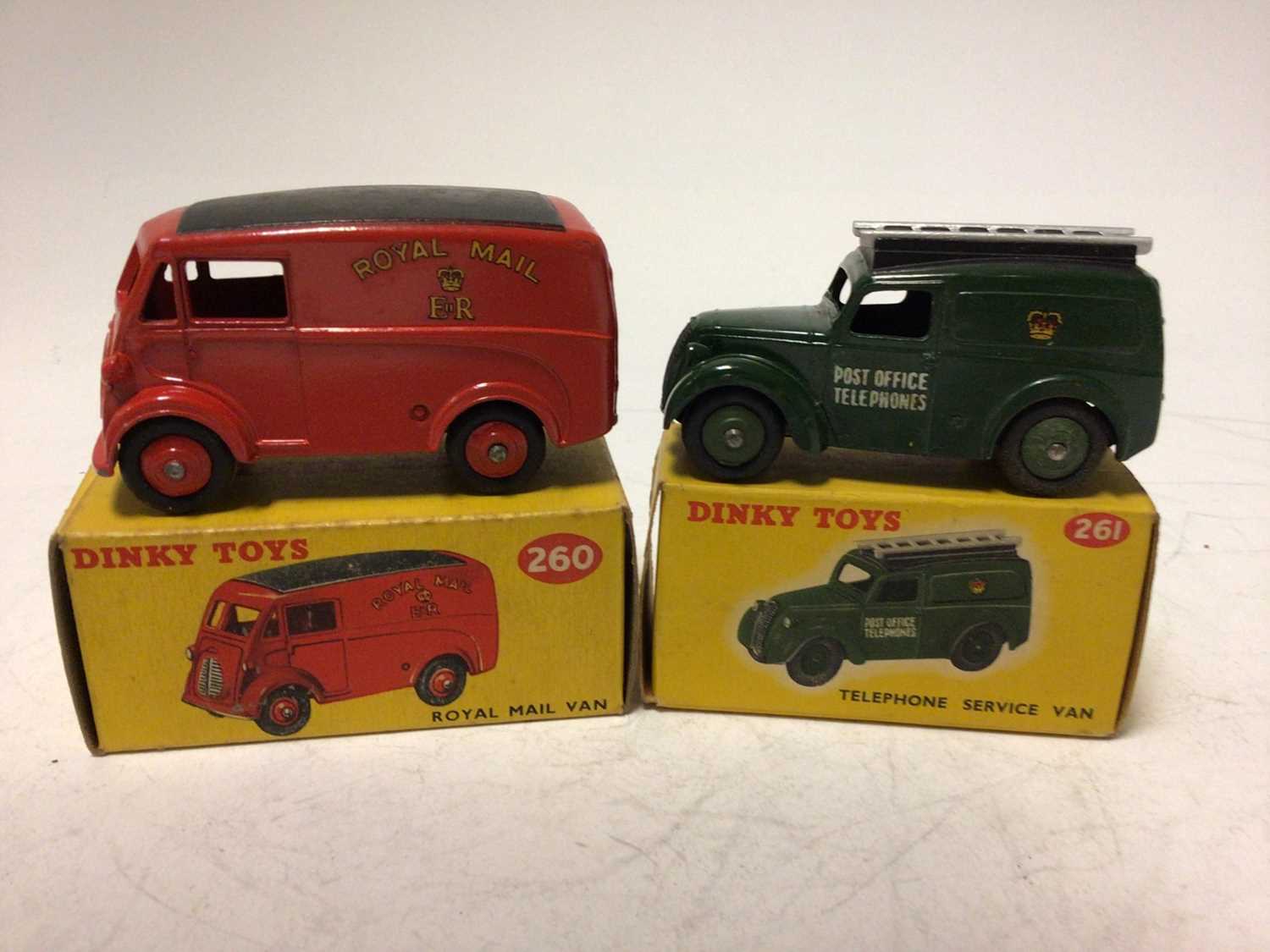 Lot 2045 - Dinky Telescope Service Van No 261, Royal Mail Van No 260, both boxed (2)