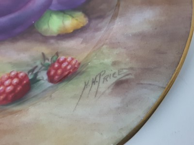 Lot 1144 - Good quality Royal Worcester fruit painted cup and saucer trio