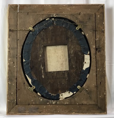 Lot 1269 - John Greham, late 18th century, oval oil on canvas - portrait of a gentleman, in gilt frame
