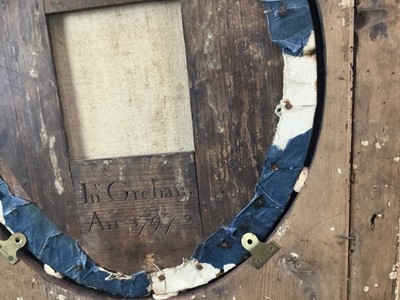 Lot 1269 - John Greham, late 18th century, oval oil on canvas - portrait of a gentleman, in gilt frame