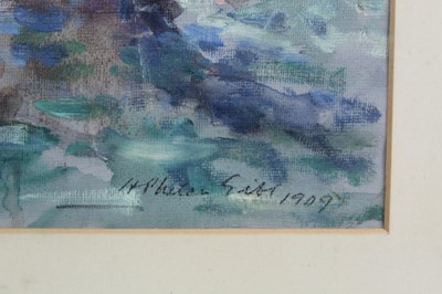 Lot 1208 - Harry Phelan Gibb (1870-1948) oil on canvas laid on board - Le Pont Neuf, signed and dated 1909, 40cm x 32cm, in glazed gilt frame